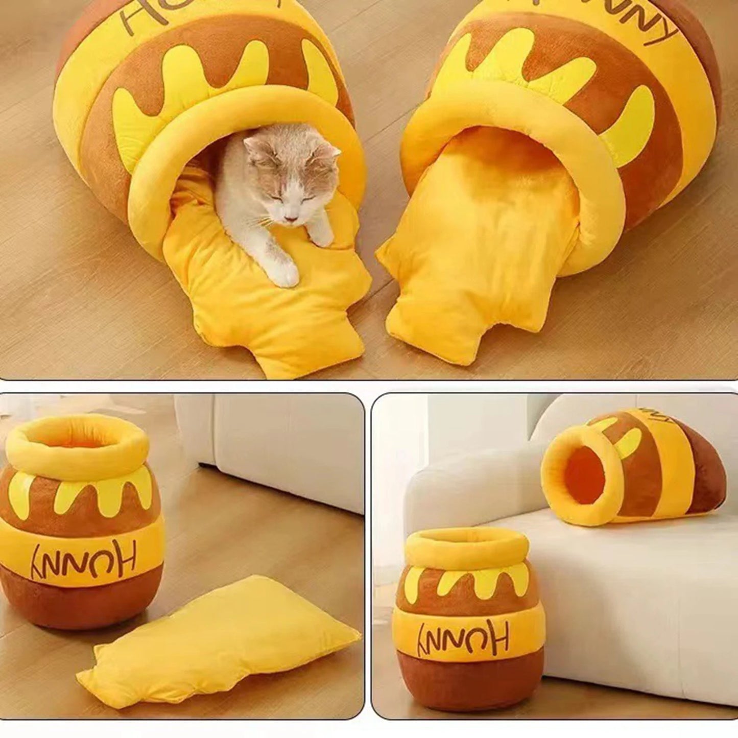 Cozy Honey Pot Cat Bed™