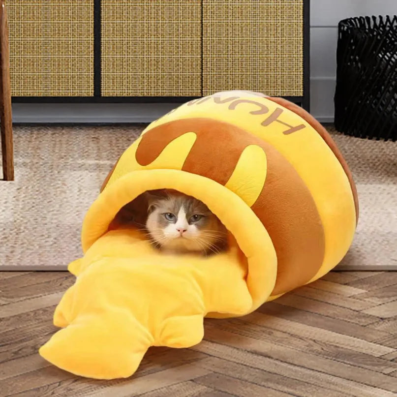 Cozy Honey Pot Cat Bed™