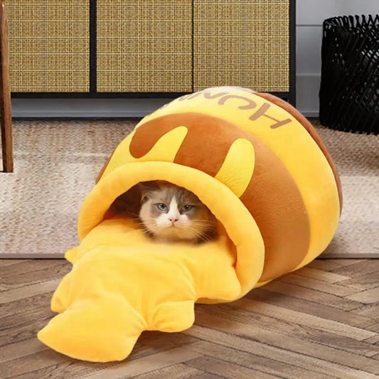 Cozy Honey Pot Cat Bed™